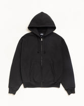 CURSIVE APPLIQUE ZIP HOODIE