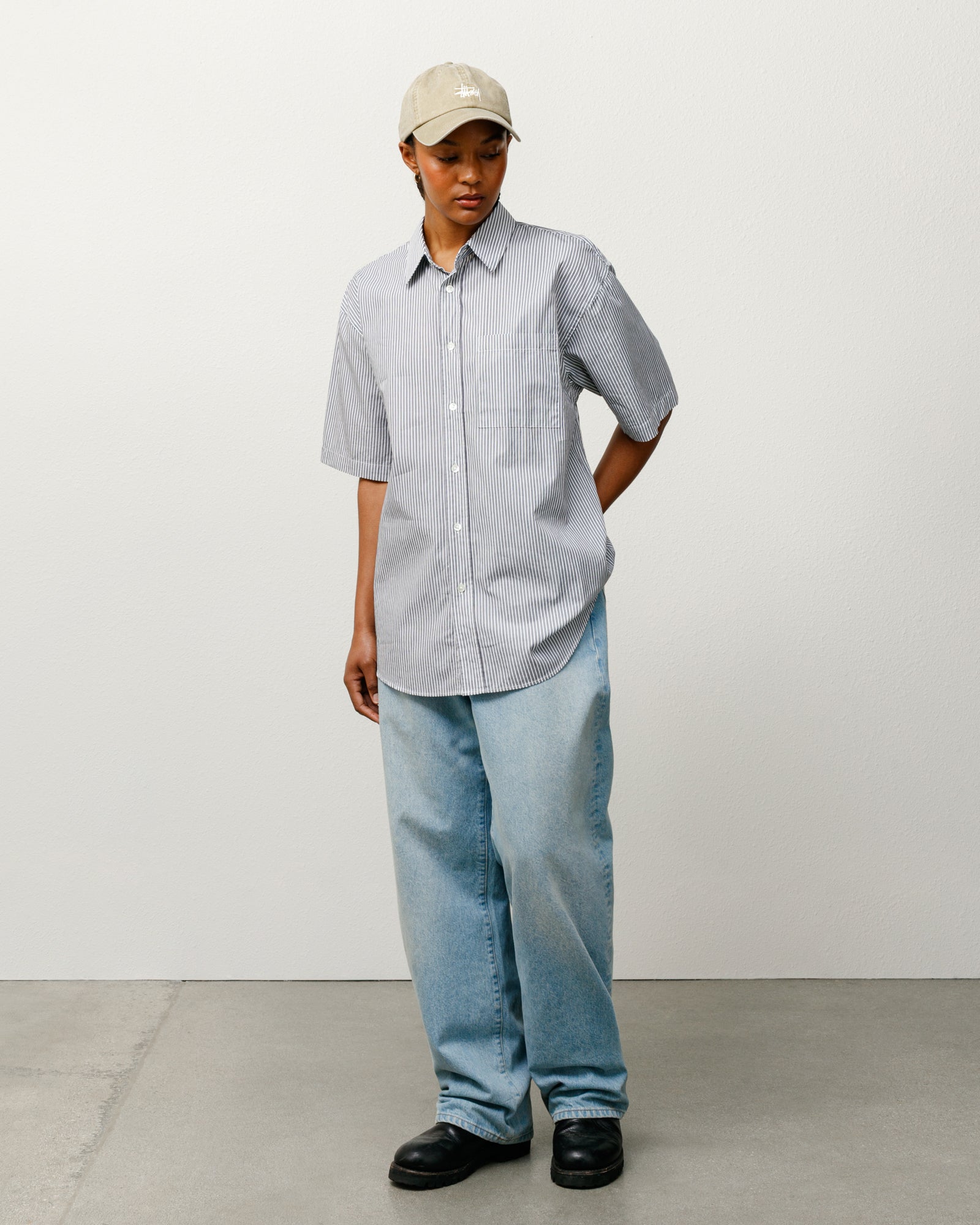BOXY SS SHIRT 8 BALL STRIPE