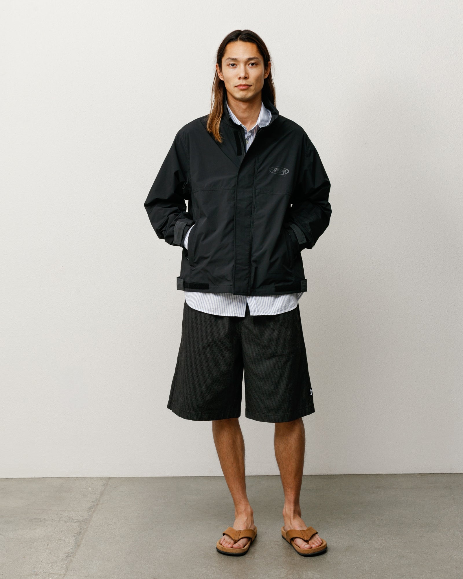 BAGGY SEERSUCKER BEACH SHORT