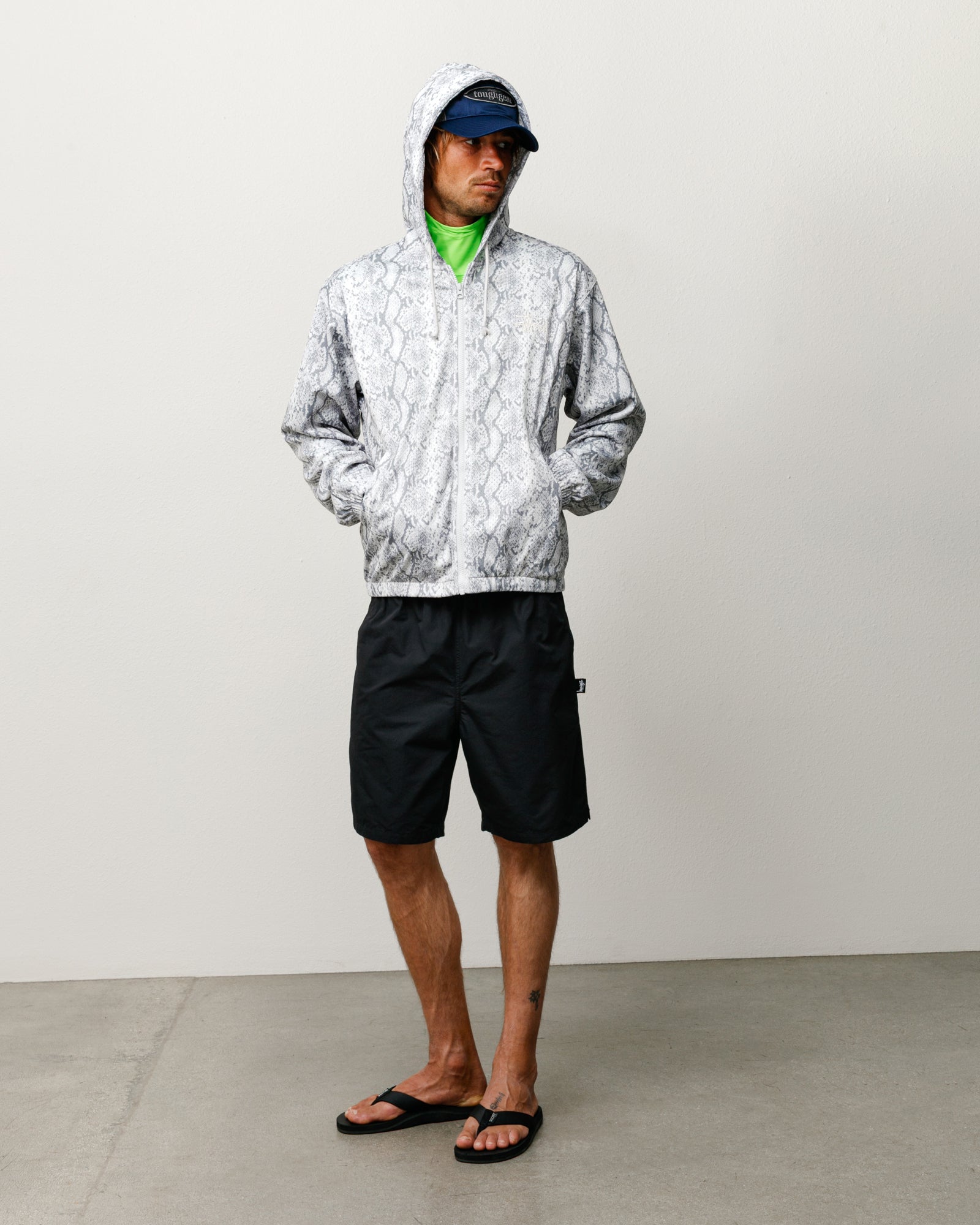 ATHLETIC MESH ZIP HOODIE