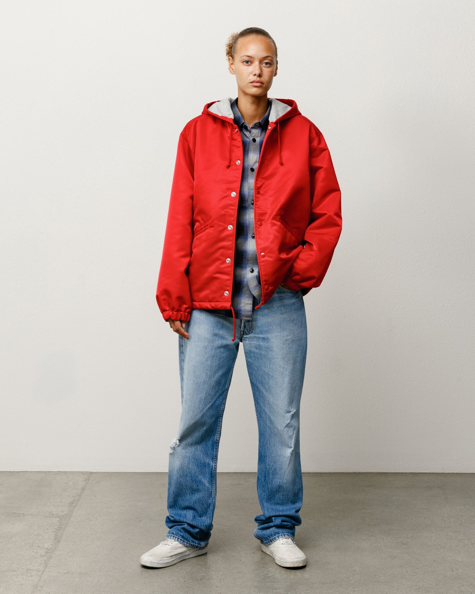 HOODED COACHES JACKET