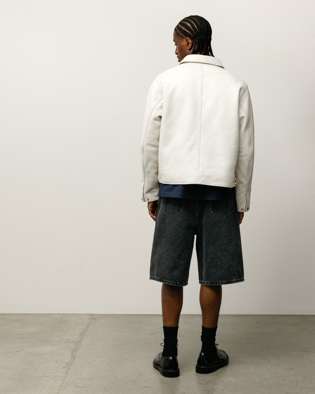 GARAGE JACKET CRACKED LEATHER