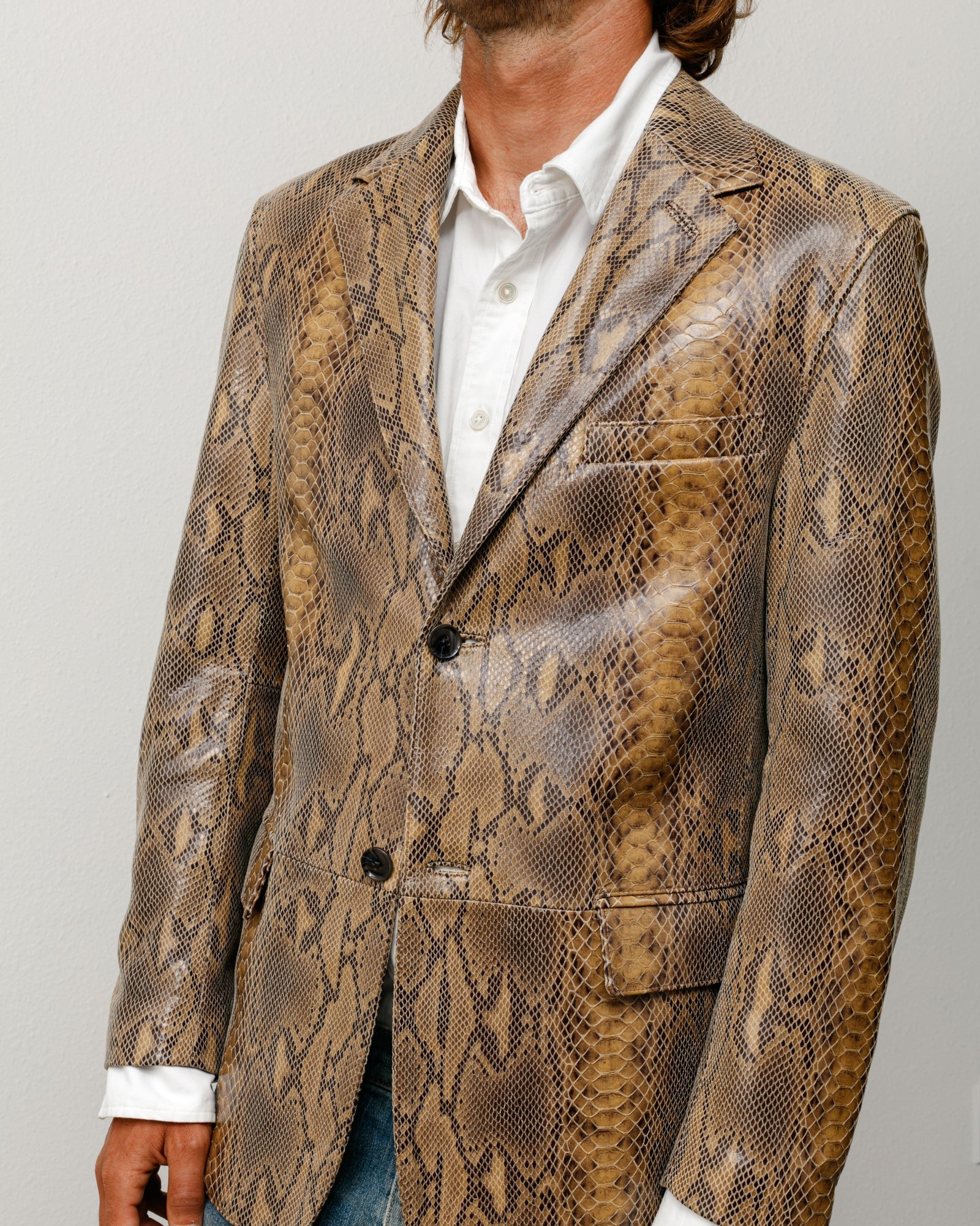 LEATHER BLAZER