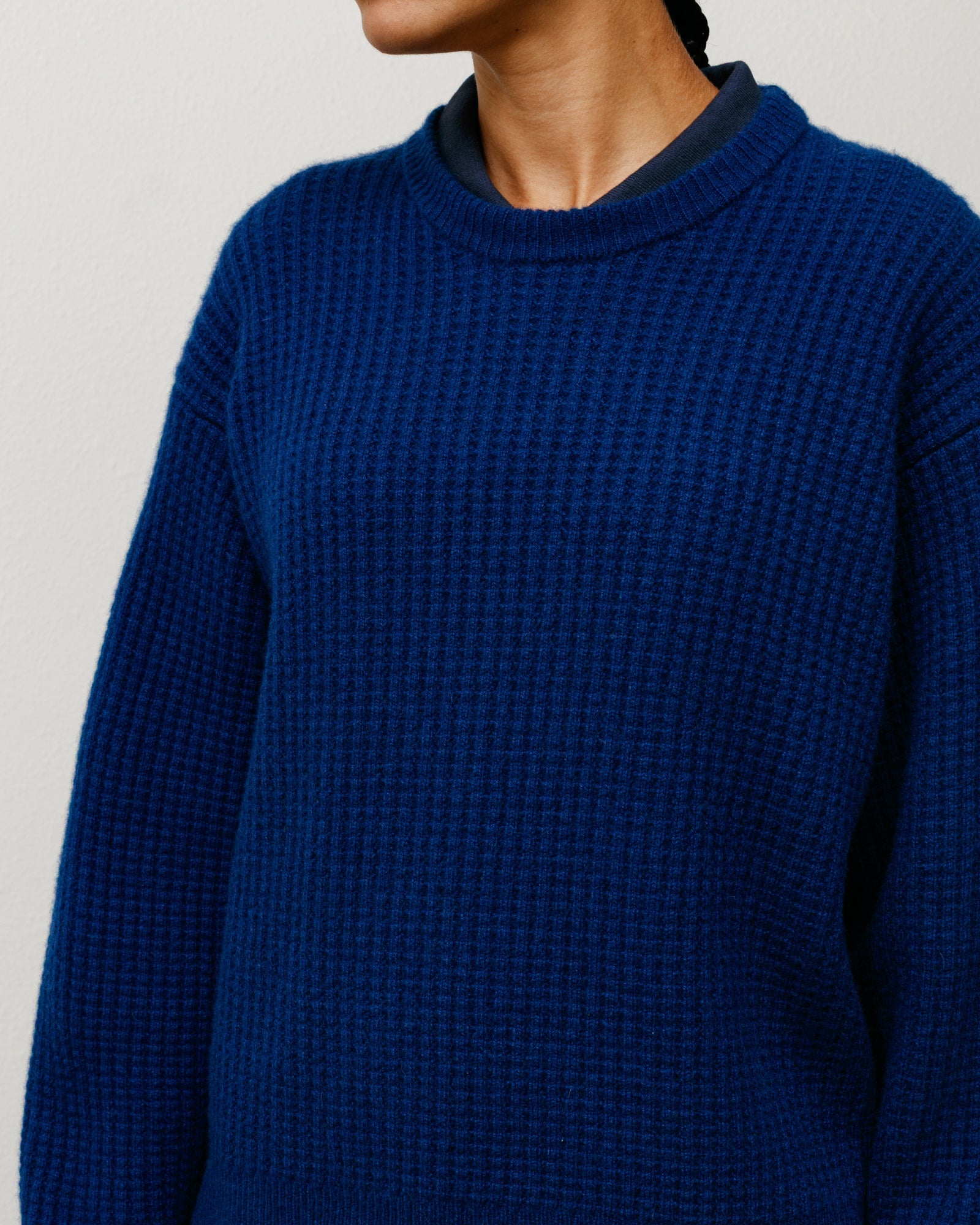 WAFFLE CASHMERE SWEATER