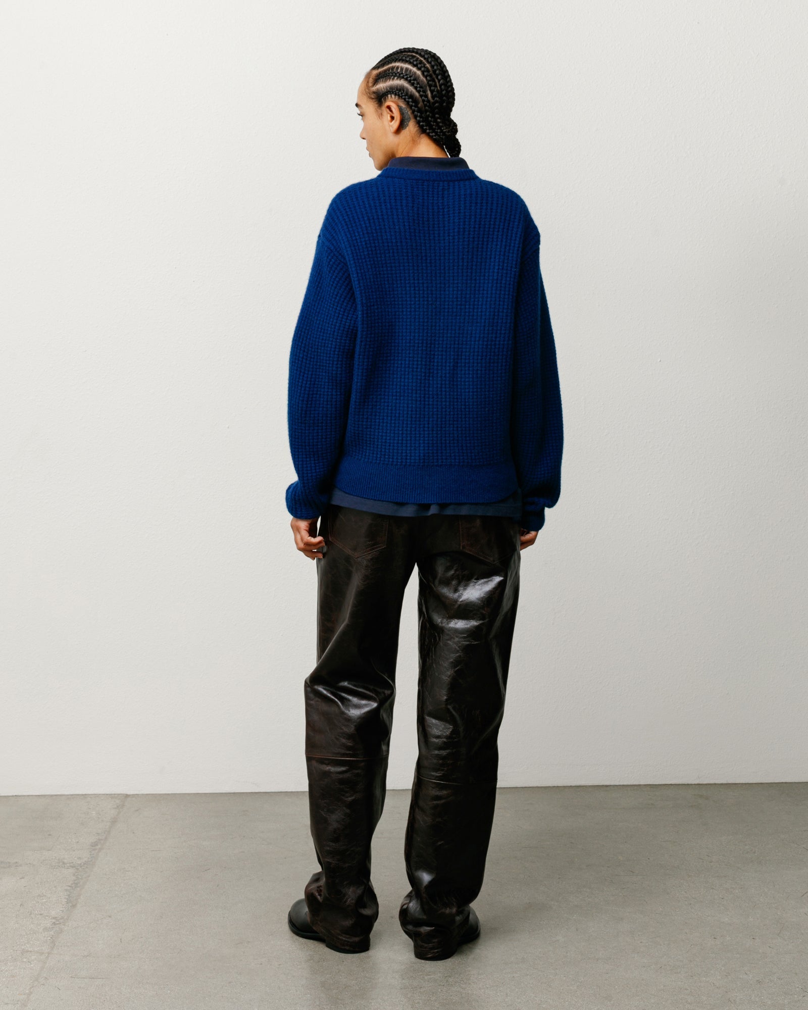 WAFFLE CASHMERE SWEATER
