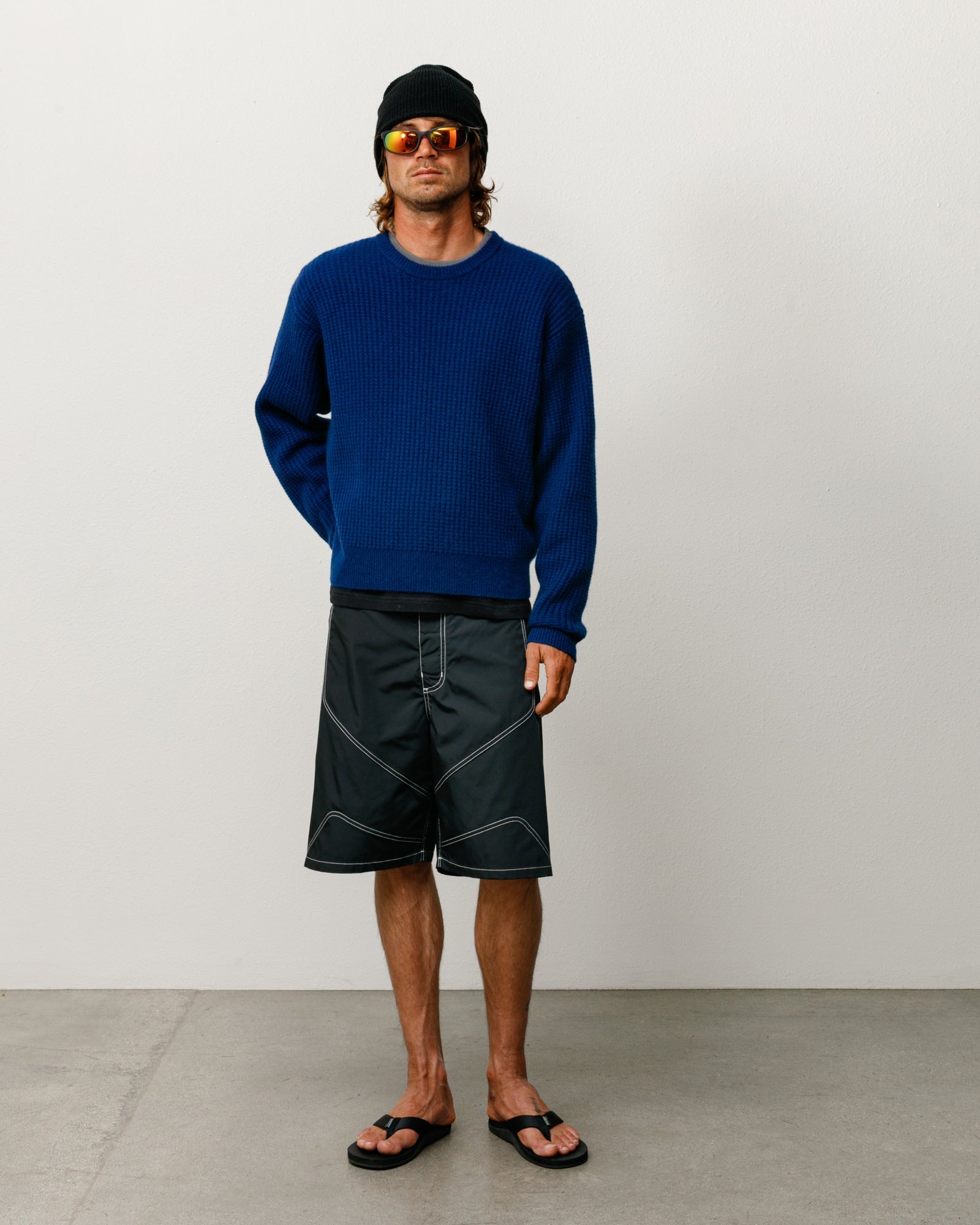 WAFFLE CASHMERE SWEATER