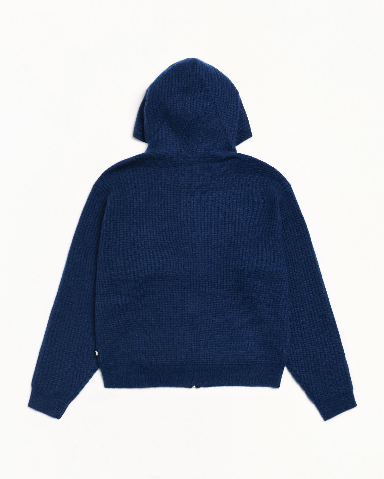 WAFFLE CASHMERE ZIP HOOD SWEATER