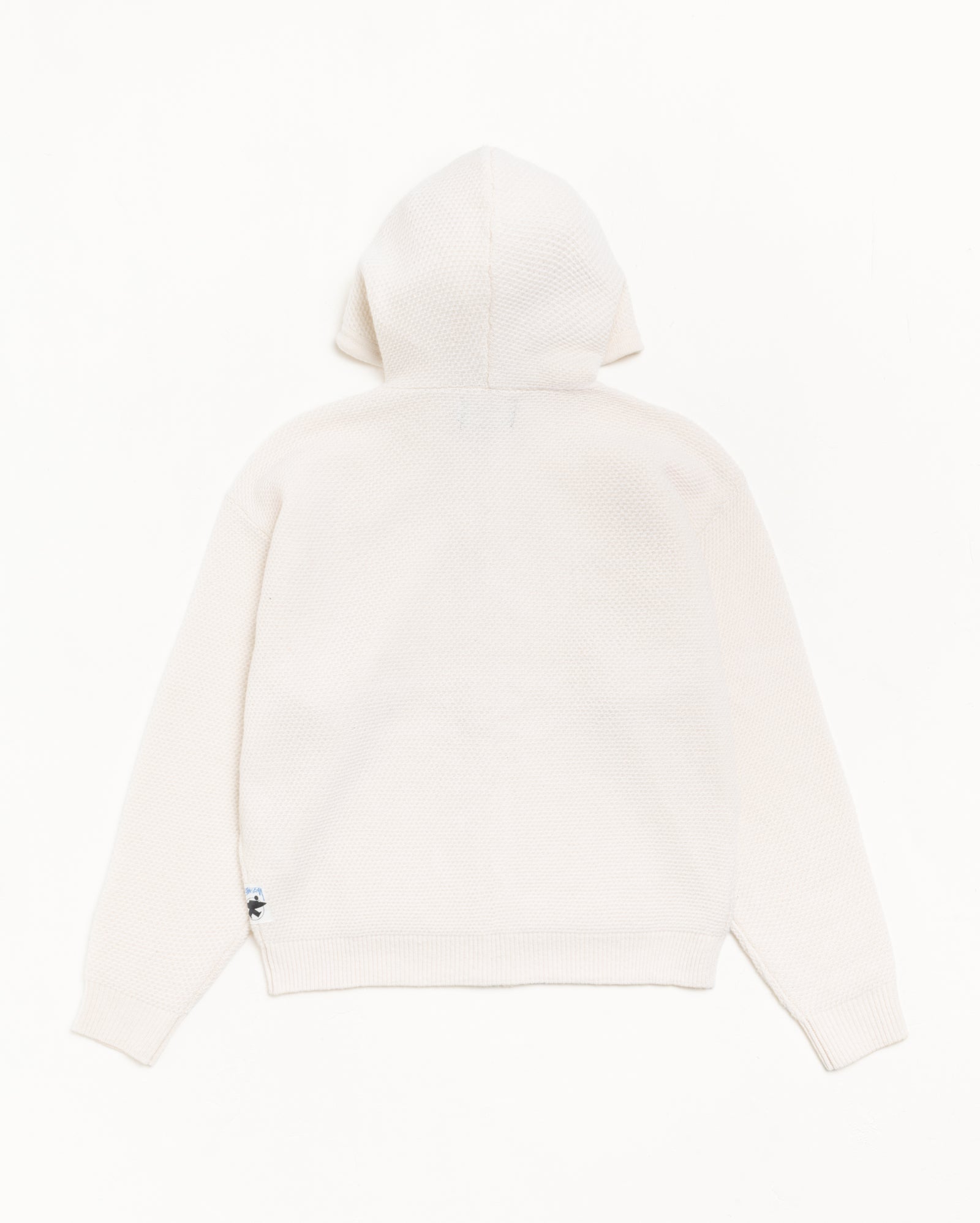 TEXTURED ZIP HOODED SWEATER