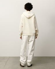 TEXTURED ZIP HOODED SWEATER
