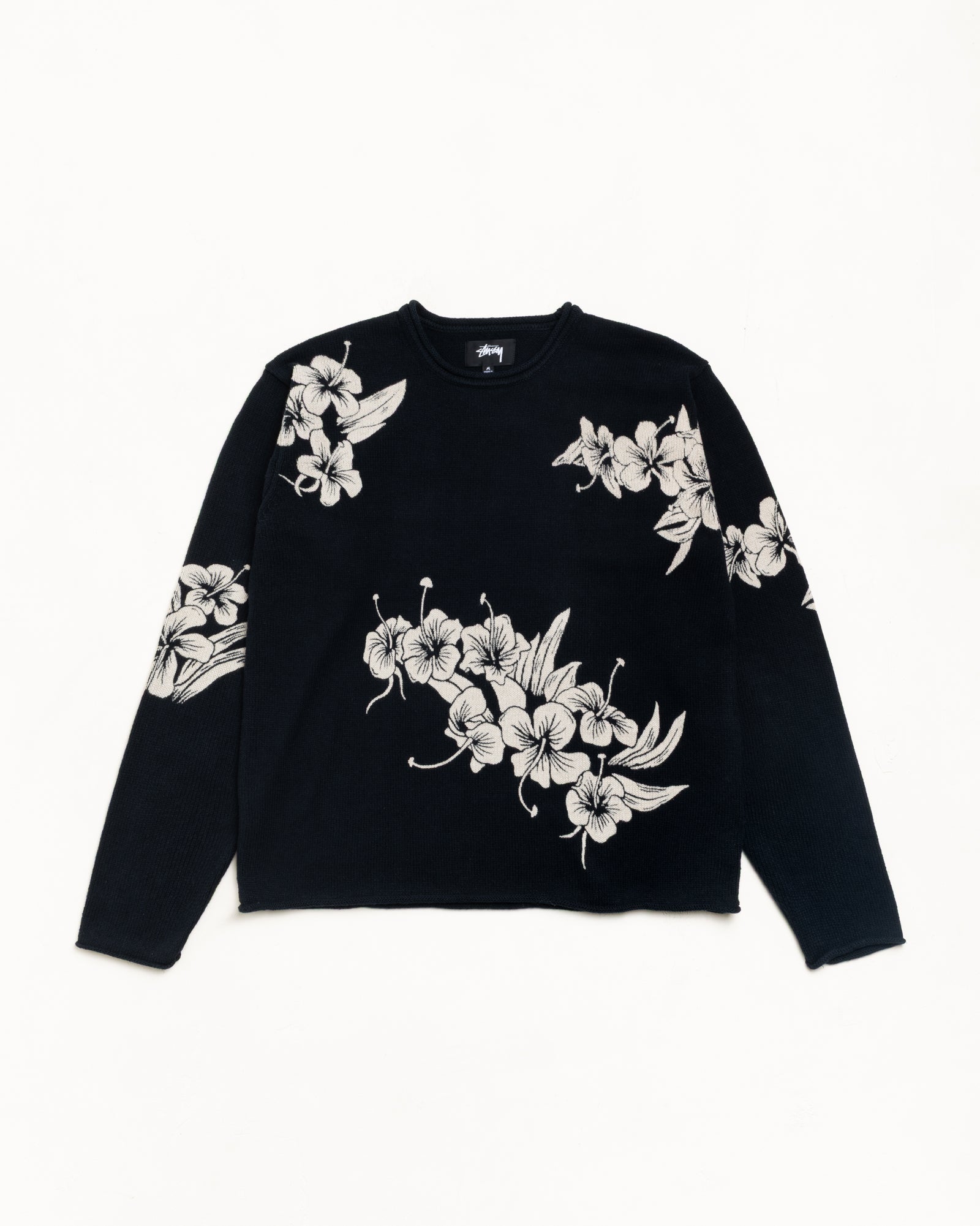 FLORAL ROLL NECK SWEATER