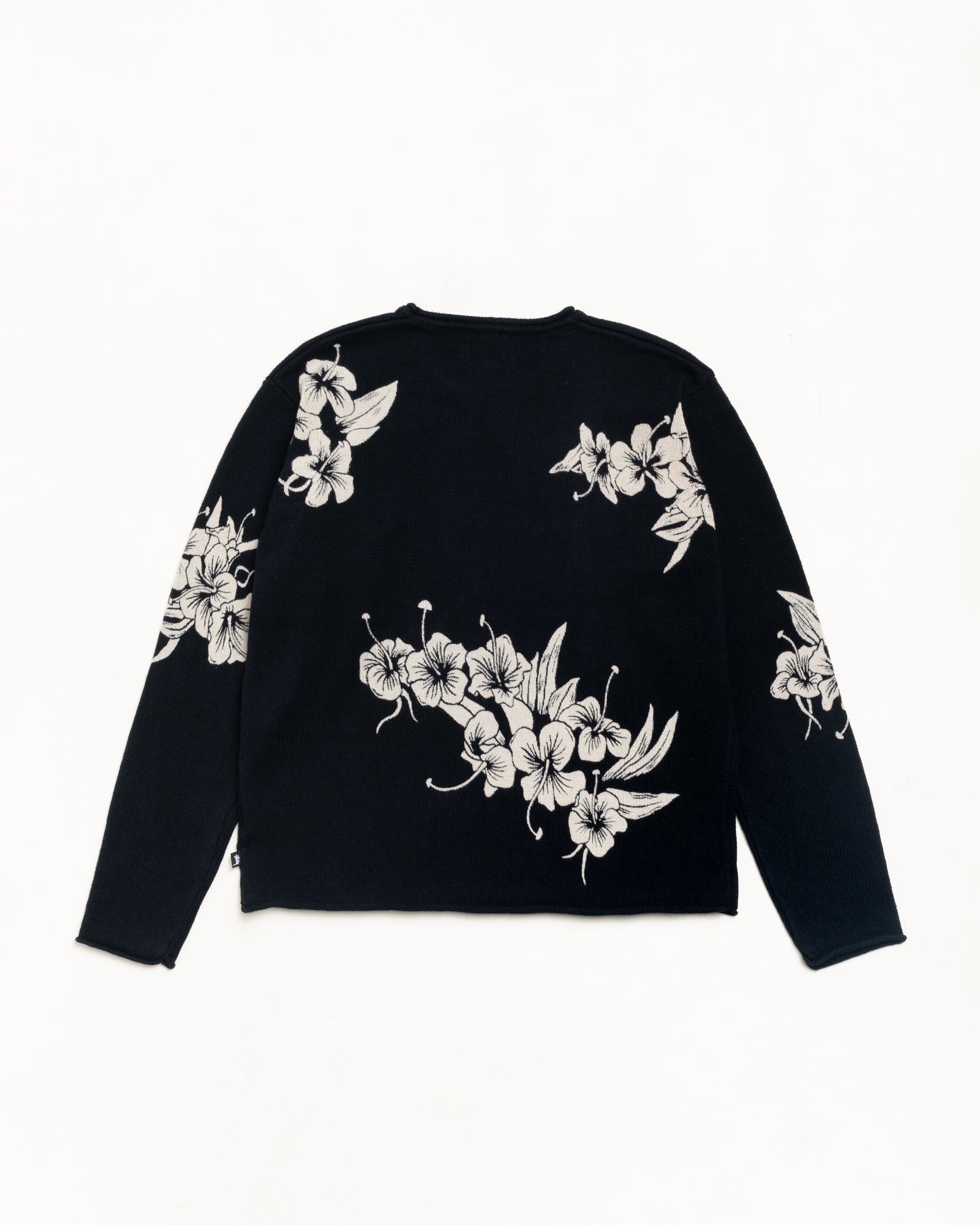 FLORAL ROLL NECK SWEATER