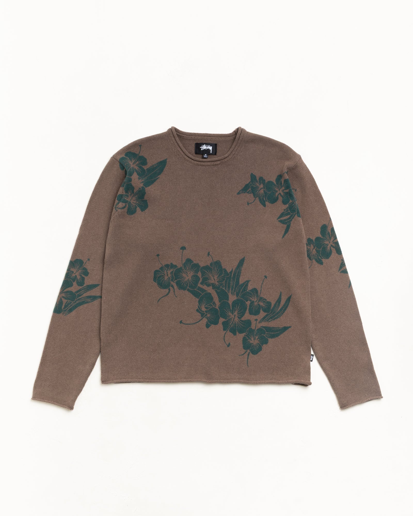 FLORAL ROLL NECK SWEATER