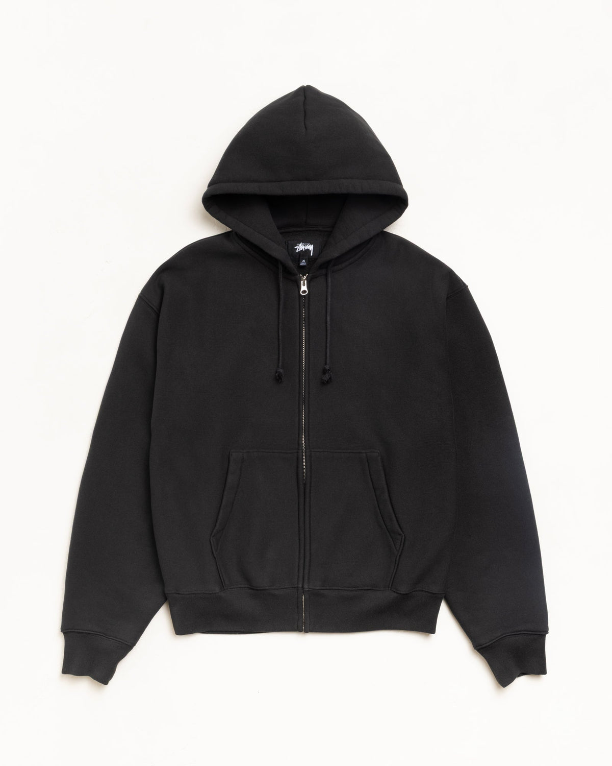 CURSIVE APPLIQUE ZIP HOODIE