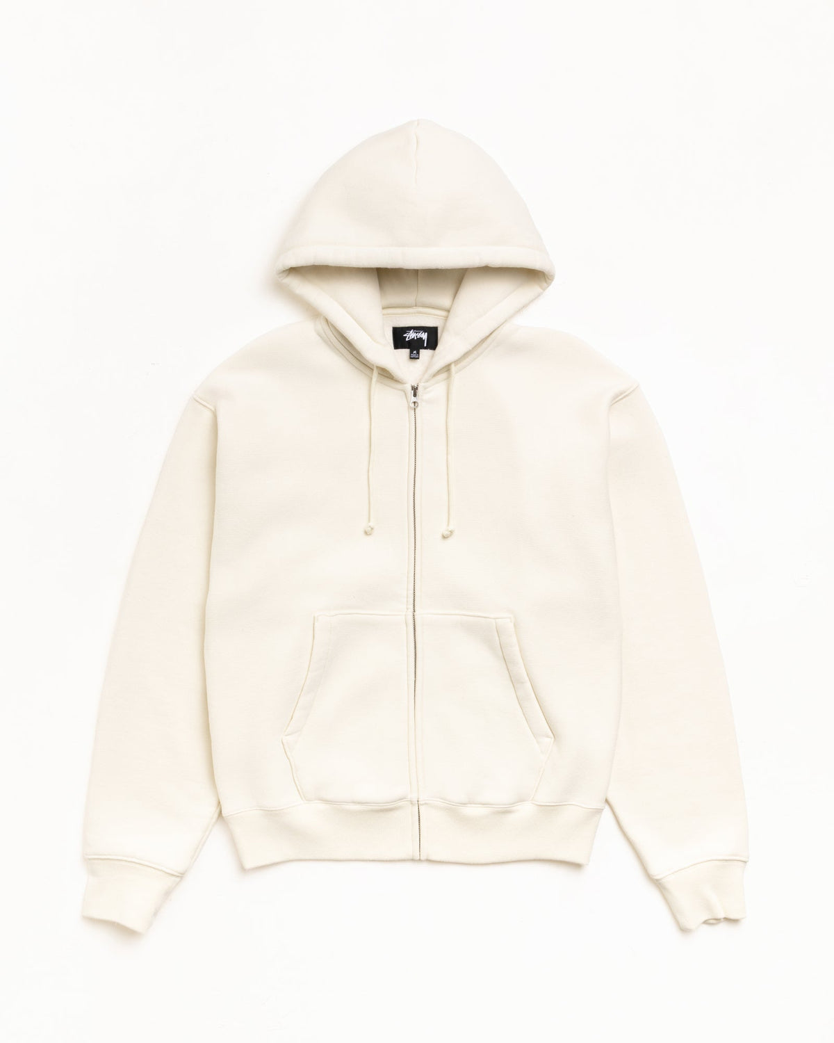 CURSIVE APPLIQUE ZIP HOODIE