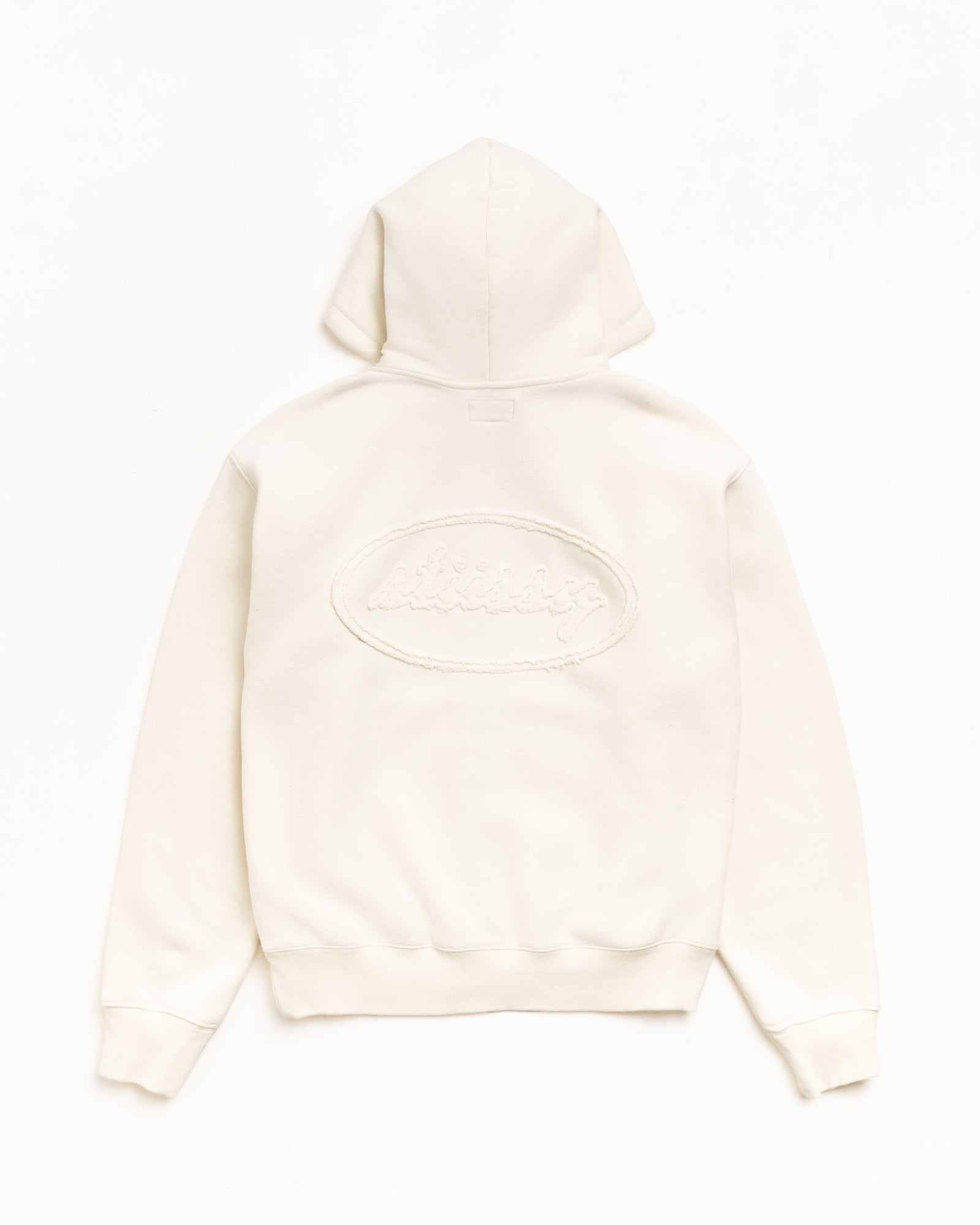 CURSIVE APPLIQUE ZIP HOODIE